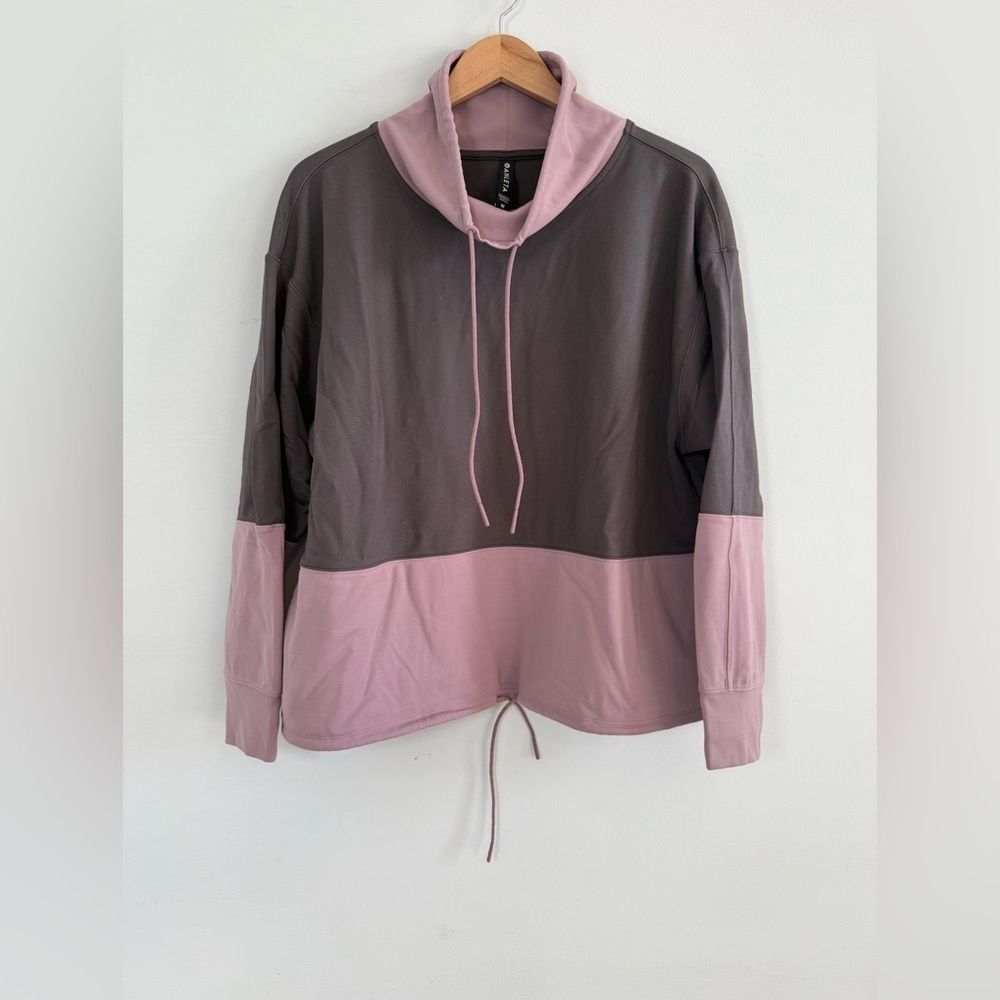 Athleta Women's Hoodie - Charcoal and Mauve, Size M, Like New